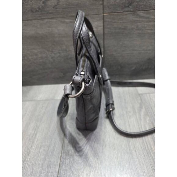 FRYE Mini Melissa Leather Crossbody Shopper Amethyst Bag B000440 - Picture 7 of 11